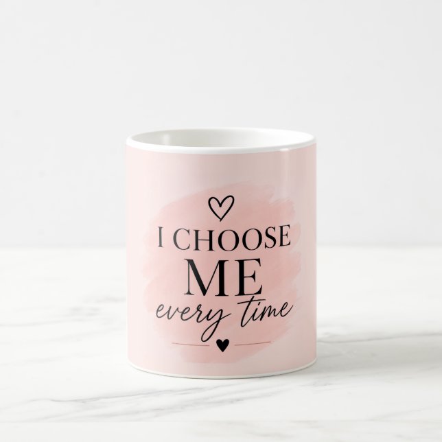 Soft Pink Self Love Aesthetic Coffee Mug (Center)