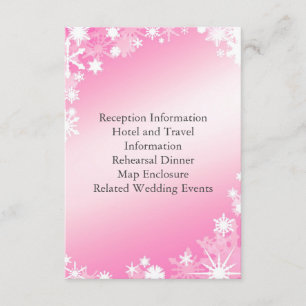Soft Pink Snowflakes Enclosure Card