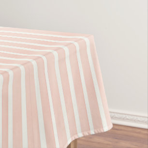 Soft Pink Stripes Tablecloth