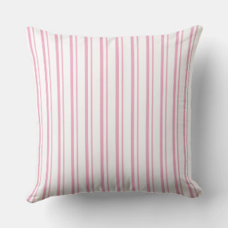 soft pink strips throw pillow
