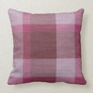 Soft Pink Tartan Pillow