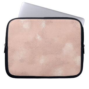 Soft Pink Textured Pattern Laptop Sleeve