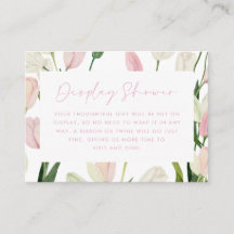 Soft Pink Tulip Bridal Shower Display Shower