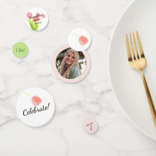 Soft Pink Tulips Bridal Confetti