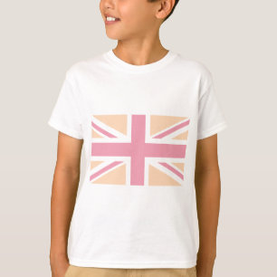 soft pink Union Jack British(UK) Flag T-Shirt