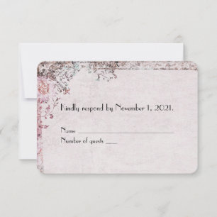 soft pink vintage floral border RSVP