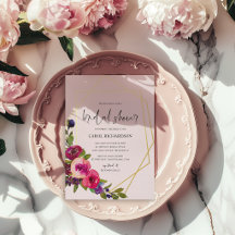 Soft Pink Watercolor Floral Bridal Shower
