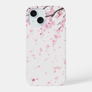 Soft Pink Watercolor Sakura Blossoms iPhone Case