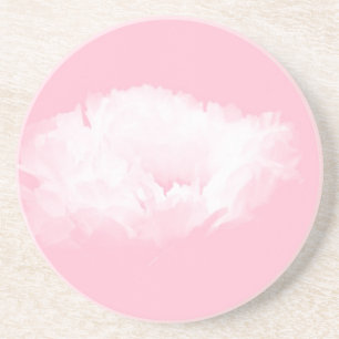 Soft Pink White Peony - Floral Coaster