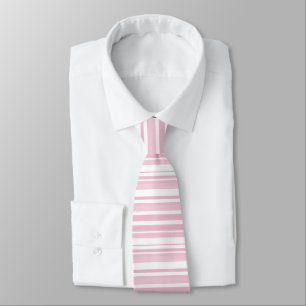 Soft Pink White Stripes Tie