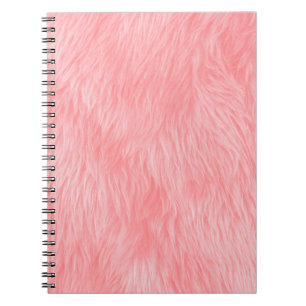 Soft Pink Wool Fur Texture Notebook