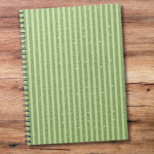 Soft Pistachio Glitter Style Minimal Pattern Notebook