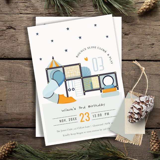 Soft Play Centre Indoor Jungle Gym Kids Birthday Invitation (Creator Uploaded)