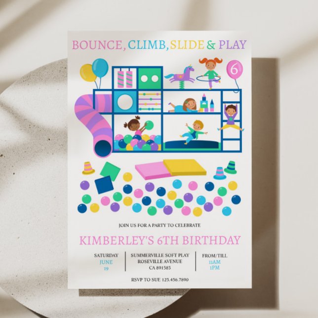Soft Play Jungle Gym Birthday Party Invitation (Creator Uploaded)