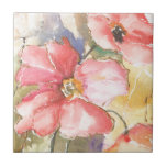 Soft Poppies I Ceramic Tile<br><div class="desc">Soft Poppies I by Leticia Herrera</div>