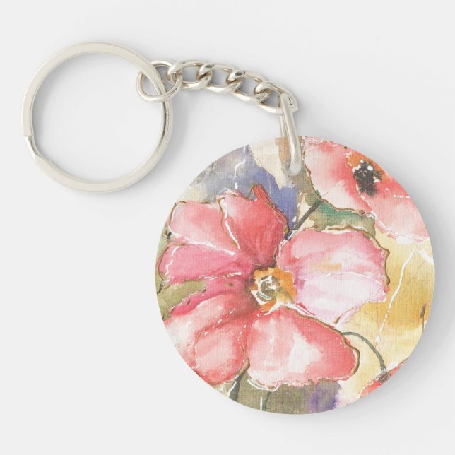 Soft Poppies I Key Ring (Front)