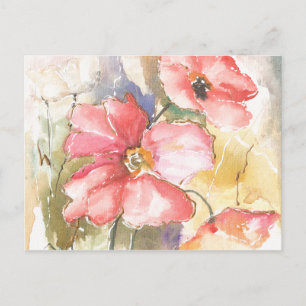 Soft Poppies I Postcard