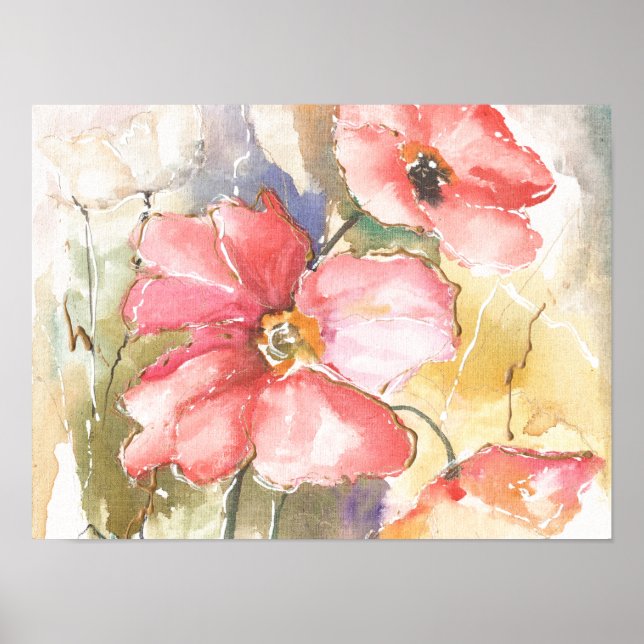 Soft Poppies I Poster (Front)