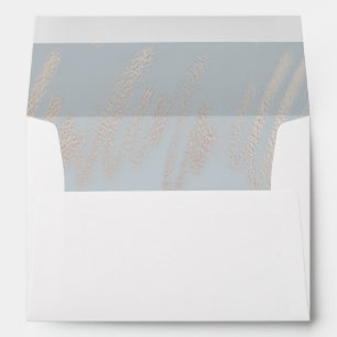 Soft Powder Blue Abstract Wedding Envelope Liner