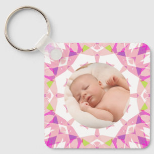 Soft Pretty Pastels Custom Photo Mother’s Day Mum Key Ring