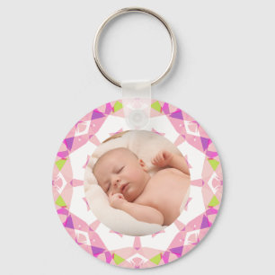 Soft Pretty Pastels Custom Photo Mother’s Day Mum Key Ring