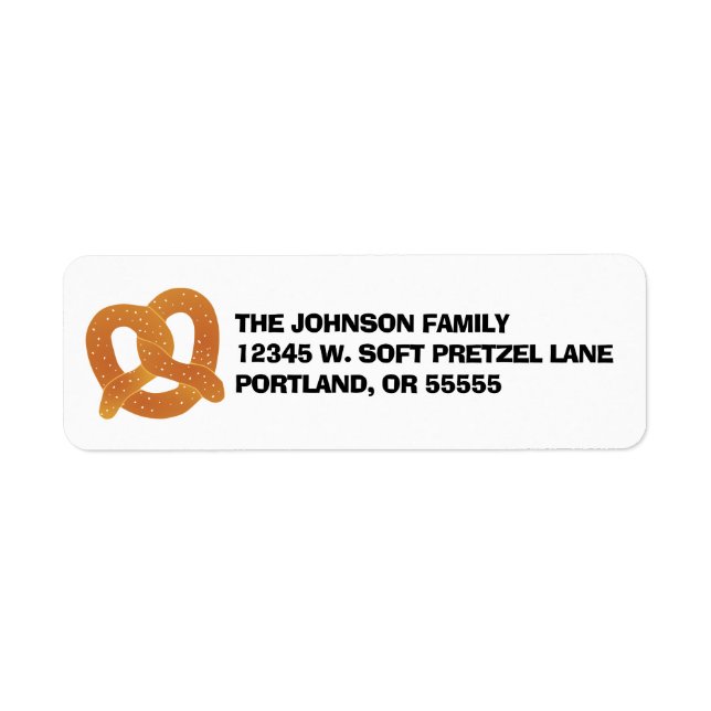 Soft Pretzel Return Address Label (Front)