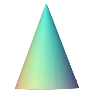 Soft Prismatic Pastel Gradient Party Hat