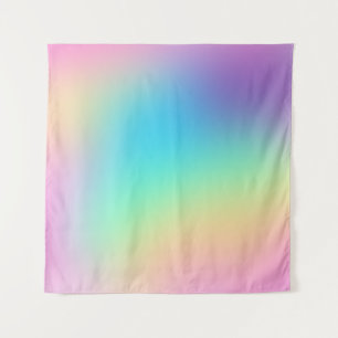 Soft Prismatic Pastel Rainbow Gradient Tapestry