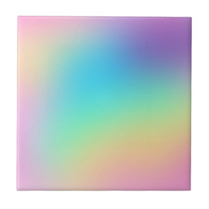 Soft Prismatic Pastel Rainbow Gradient Tile
