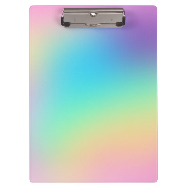 Soft Prismatic Rainbow Gradient Clipboard (Front)