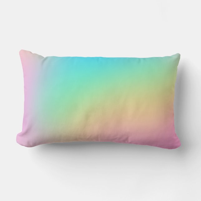 Soft Prismatic Rainbow Gradient Lumbar Cushion (Front)