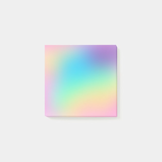 Soft Prismatic Rainbow Gradient Post-it Notes (Front)
