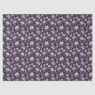 Soft Purple and Pink Floral Tissue Paper