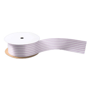 Soft Purple and White Stripes Ribbon Satin Ribbon