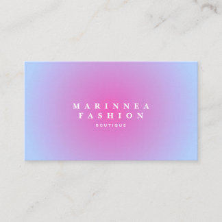 Soft Purple Blue Gradient Aura Business Card