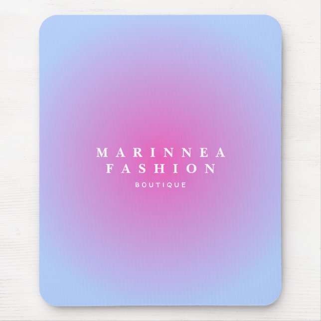 Soft Purple Blue Gradient Aura Mouse Pad (Front)