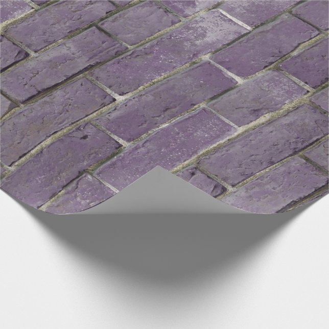 Soft Purple Brick Wall Pattern Wrapping Paper (Corner)