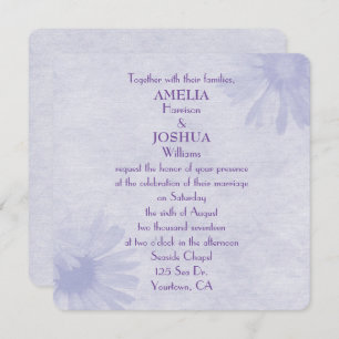 Soft Purple Daisy Wedding Invitation