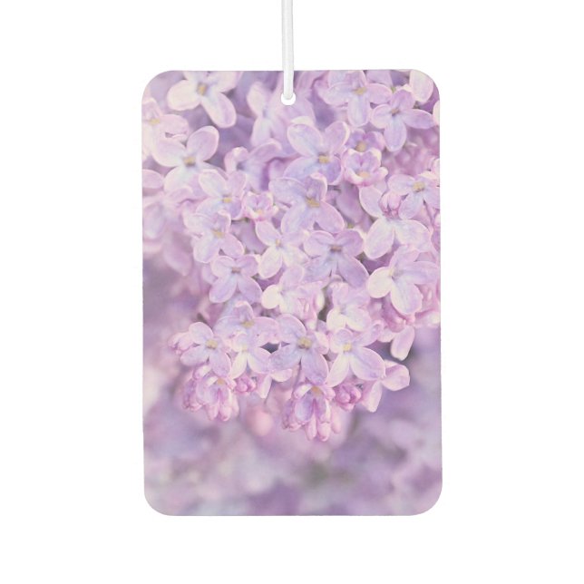 Soft Purple French Lilacs Car Air Freshener (Front)