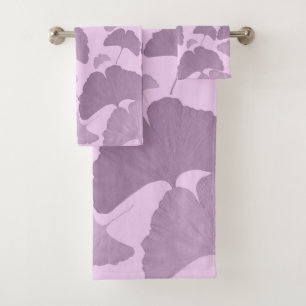 Soft Purple Ginkgo Botanical Dream 1 Bath Towel Set