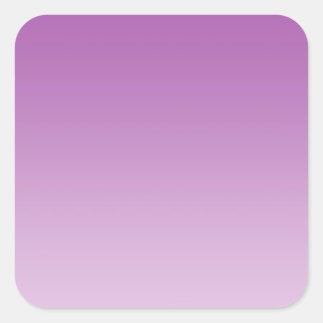 Soft Purple Ombre Square Sticker (Front)