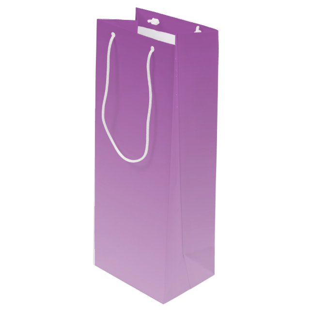 Soft Purple Ombre Wine Gift Bag (Front Angled)