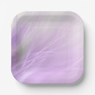 Soft Purple Print Paper Plate