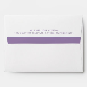 Soft Purple Stripe Return Address Mailing Envelope