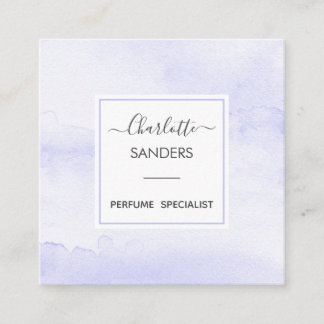 Soft purple watercolors  square business card