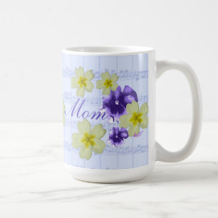 Soft Purple & Yellow Flowers Sheet Music Mum Mug
