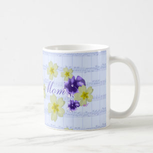 Soft Purple & Yellow Flowers Sheet Music Mum Mug