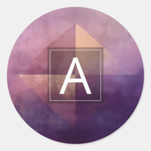 Soft Quadrant Minimal Design Classic Round Sticker