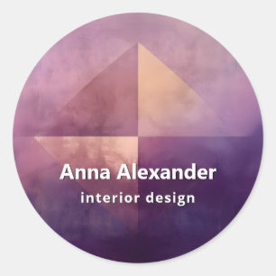 Soft Quadrant Minimal Design Classic Round Sticker