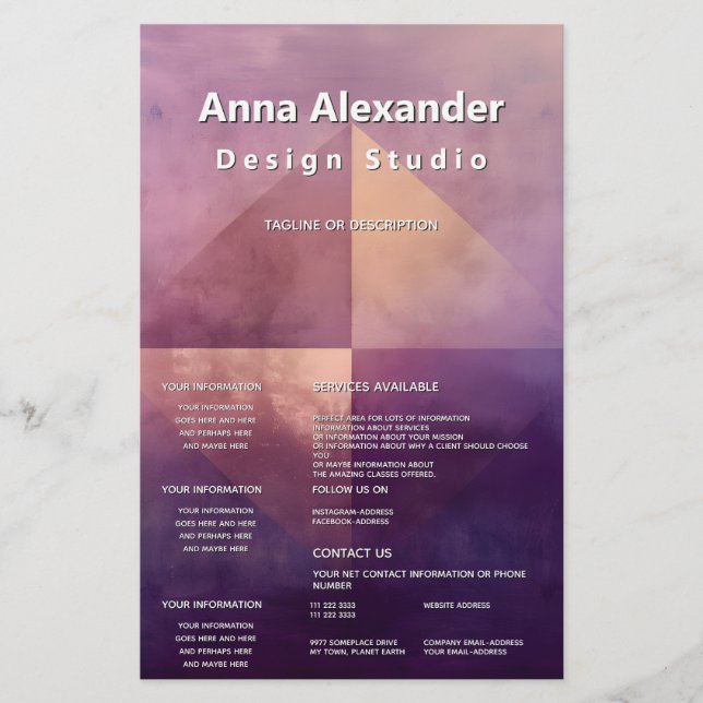 Soft Quadrant | Minimal Design Flyer (Front)